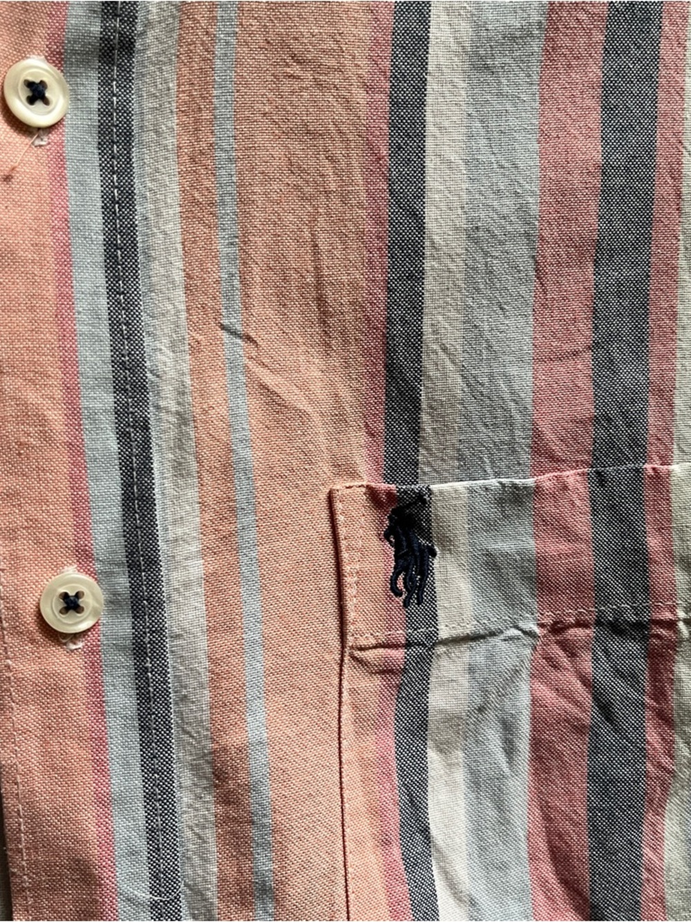 Ralph Lauren Custom Fit Striped Button-Down Shirt Sz L - Picture 5 of 7